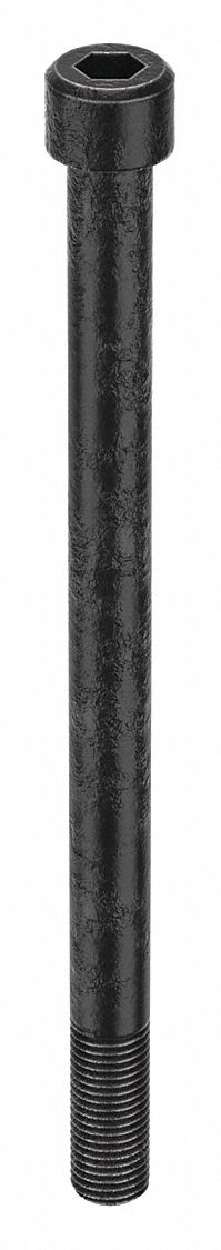 Socket Head Cap Screw: 1 3/8"-6 Thread Size, 20 in Lg, Std, Black Oxide, Steel, 1.375 in Head Ht