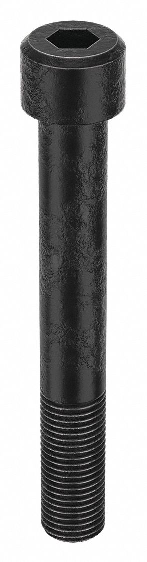 Socket Head Cap Screw: 1 1/2"-6 Thread Size, 11 in Lg, Std, Black Oxide, Steel, 1.5 in Head Ht