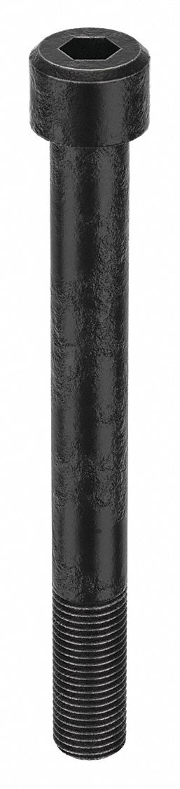 Socket Head Cap Screw: 1 1/2"-6 Thread Size, 14 in Lg, Std, Black Oxide, Steel, 1.5 in Head Ht
