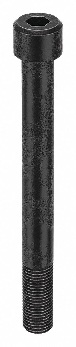 Socket Head Cap Screw: 1 1/2"-6 Thread Size, 15 in Lg, Std, Black Oxide, Steel, 1.5 in Head Ht