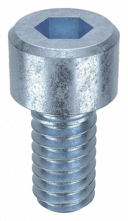 Socket Head Cap Screw: #5-40 Thread Size, 1/4 in Lg, Std, Zinc Plated, Steel, 3/32 in Drive, 100 PK