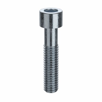 Socket Head Cap Screw: 3/8"-16 Thread Size, 1 3/4 in Lg, Std, Zinc Plated, Steel, 25 PK