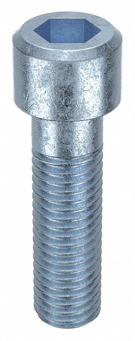 Socket Head Cap Screw: 5/8"-11 Thread Size, 2 1/4 in Lg, Std, Zinc Plated, Steel, 1/2 in Drive, 5 PK