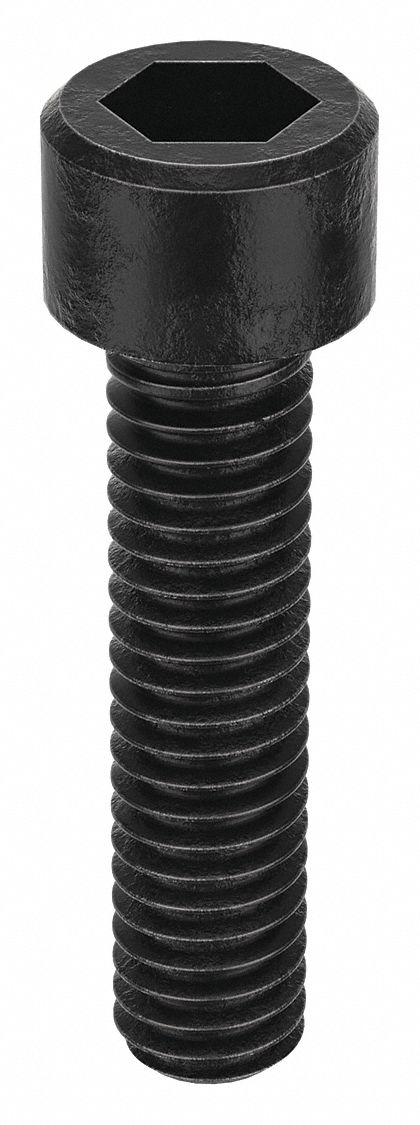 Socket Head Cap Screw: #2-64 Thread Size, 3/8 in Lg, Std, Black Oxide, Steel, 5/64 in Drive, 100 PK