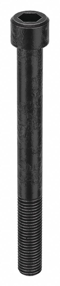 Socket Head Cap Screw: 5/16"-24 Thread Size, 3 1/4 in Lg, Std, Black Oxide, Steel, 25 PK