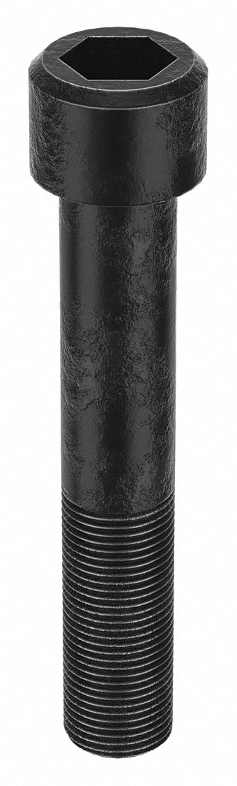 Socket Head Cap Screw: 7/8"-14 Thread Size, 5 in Lg, Std, Black Oxide, Steel, 0.875 in Head Ht, 5 PK