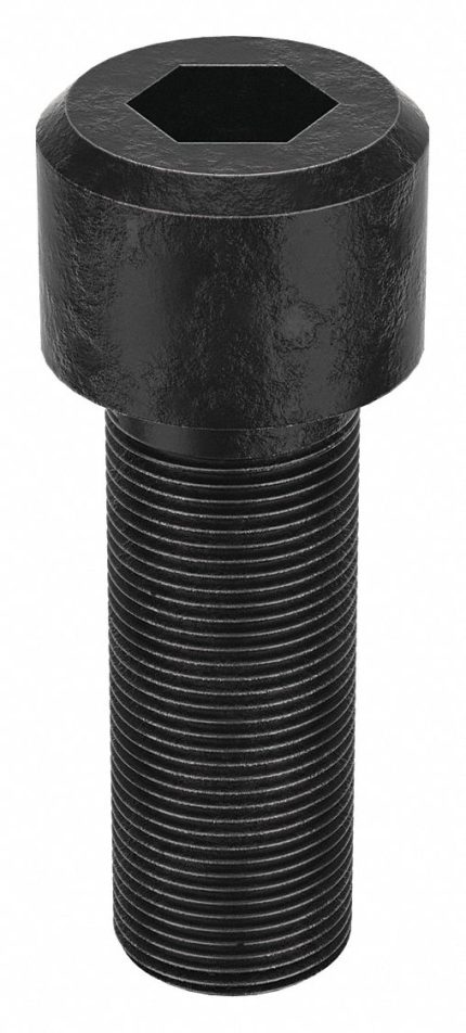 Socket Head Cap Screw: 1 1/4"-12 Thread Size, 3 1/2 in Lg, Std, Black Oxide, Steel, 1.25 in Head Ht