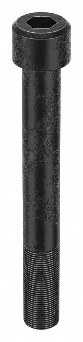 Socket Head Cap Screw: 1 1/4"-12 Thread Size, 10 in Lg, Std, Black Oxide, Steel, 1.25 in Head Ht