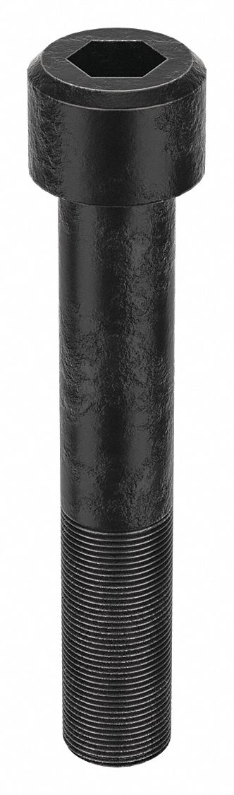 Socket Head Cap Screw: 1 3/8"-12 Thread Size, 8 in Lg, Std, Black Oxide, Steel, 1.375 in Head Ht