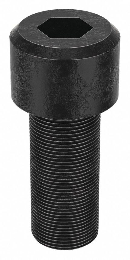 Socket Head Cap Screw: 1 1/2"-12 Thread Size, 3 1/2 in Lg, Std, Black Oxide, Steel, 1.5 in Head Ht