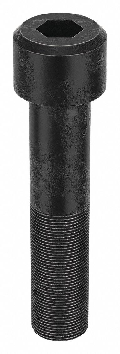 Socket Head Cap Screw: 1 1/2"-12 Thread Size, 7 in Lg, Std, Black Oxide, Steel, 1.5 in Head Ht