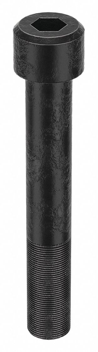 Socket Head Cap Screw: 1 1/2"-12 Thread Size, 10 in Lg, Std, Black Oxide, Steel, 1.5 in Head Ht