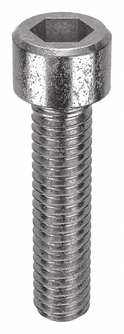 Socket Head Cap Screw: #2-64 Thread Size, 3/8 in Lg, Std, Plain, Stainless Steel, 18-8, 100 PK