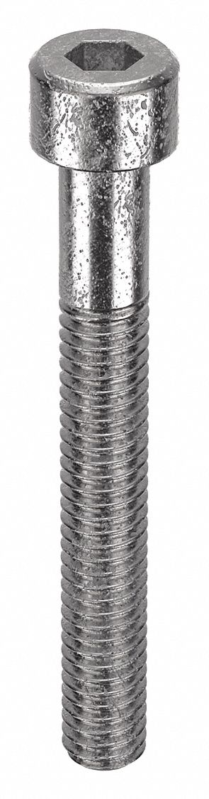 Socket Head Cap Screw: #5-44 Thread Size, 1 in Lg, Std, Plain, Stainless Steel, 18-8, 100 PK