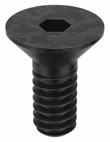 Socket Flat Head Screw: #3-48 Thread Size, 3/16 in Lg, Flat, Black Oxide, Steel, 100 PK