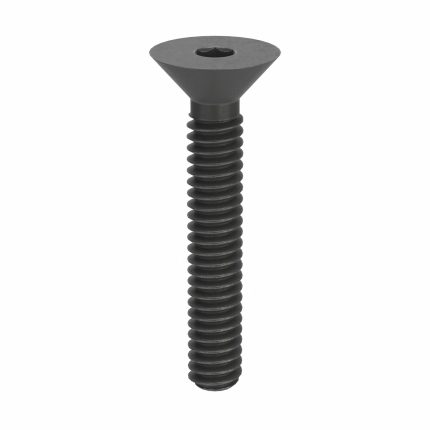 Socket Flat Head Screw: #3-48 Thread Size, 5/8 in Lg, Flat, Black Oxide, Steel, 100 PK