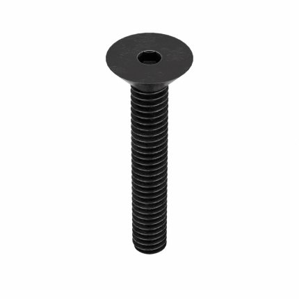 Socket Flat Head Screw: #5-40 Thread Size, 3/4 in Lg, Flat, Black Oxide, Steel, 100 PK