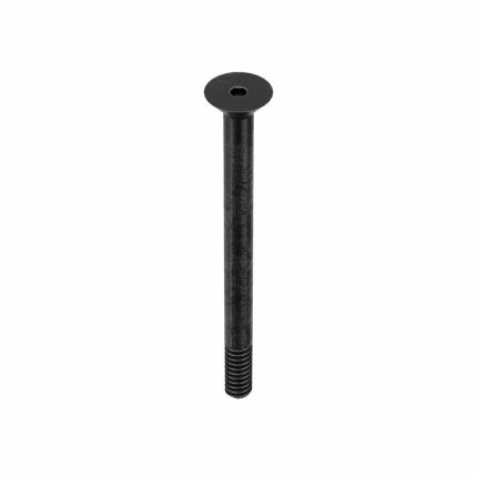 Socket Flat Head Screw: #6-32 Thread Size, 1 3/4 in Lg, Flat, Black Oxide, Steel, 100 PK