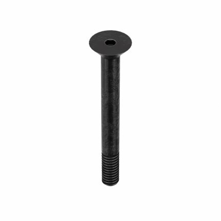 Socket Flat Head Screw: #8-32 Thread Size, 1 1/2 in Lg, Flat, Black Oxide, Steel, 100 PK