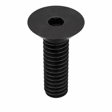 Socket Flat Head Screw: 1/4"-20 Thread Size, 3/4 in Lg, Flat, Black Oxide, Steel, 100 PK