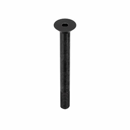 Socket Flat Head Screw: 1/4"-20 Thread Size, 2 1/2 in Lg, Flat, Black Oxide, Steel, 50 PK