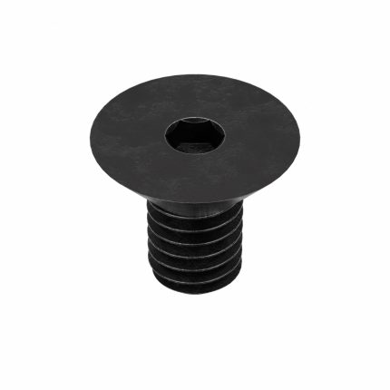 Socket Flat Head Screw: 5/16"-18 Thread Size, 3/8 in Lg, Flat, Black Oxide, Steel, 100 PK