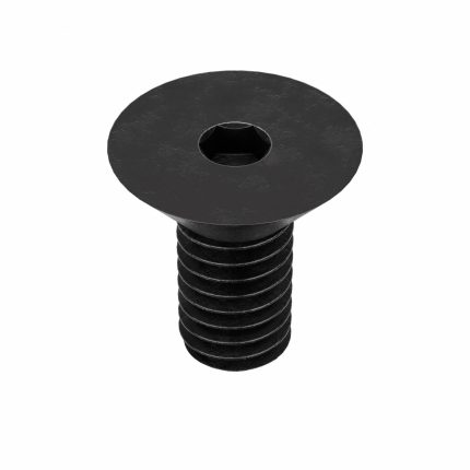 Socket Flat Head Screw: 5/16"-18 Thread Size, 1/2 in Lg, Flat, Black Oxide, Steel, 100 PK