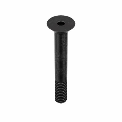 Socket Flat Head Screw: 5/16"-18 Thread Size, 2 1/4 in Lg, Flat, Black Oxide, Steel, 25 PK