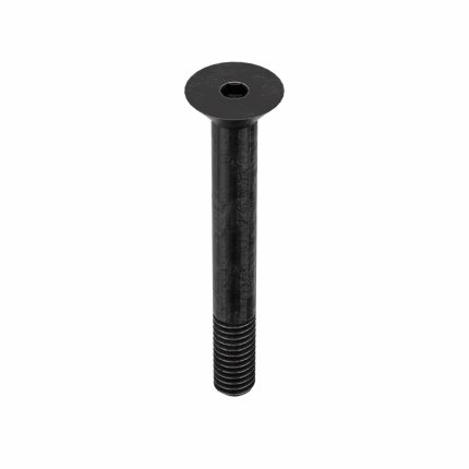Socket Flat Head Screw: 5/16"-18 Thread Size, 2 1/2 in Lg, Flat, Black Oxide, Steel, 25 PK