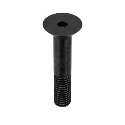 Socket Flat Head Screw: 3/8"-16 Thread Size, 1 3/4 in Lg, Flat, Black Oxide, Steel, 25 PK