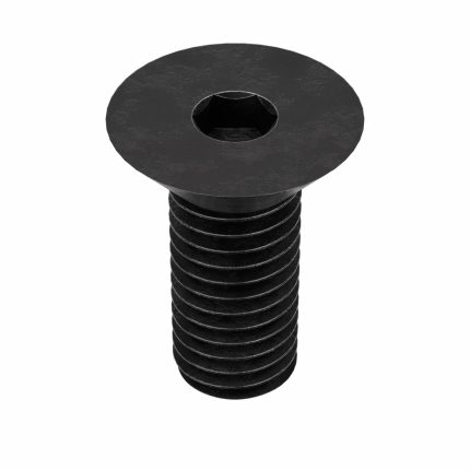 Socket Flat Head Screw: 1/2"-13 Thread Size, 1 in Lg, Flat, Black Oxide, Steel, 5/16 in Drive, 10 PK