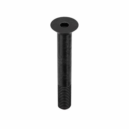 Socket Flat Head Screw: 1/2"-13 Thread Size, 3 1/2 in Lg, Flat, Black Oxide, Steel, 5 PK