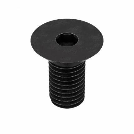 Socket Flat Head Screw: 5/8"-11 Thread Size, 1 in Lg, Flat, Black Oxide, Steel, 3/8 in Drive, 10 PK