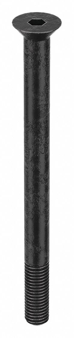 Socket Flat Head Screw: 5/8"-11 Thread Size, 8 in Lg, Flat, Black Oxide, Steel, 1 in Head Dia, 5 PK
