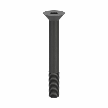 Socket Flat Head Screw: 1"-8 Thread Size, 8 in Lg, Flat, Black Oxide, Steel, 1 in Head Ht