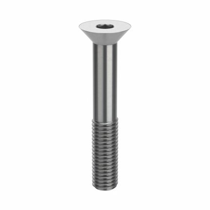 Socket Flat Head Screw: 5/8"-11 Thread Size, 4 in Lg, Flat, Plain, Stainless Steel, 18-8, 5 PK