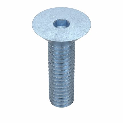 Socket Flat Head Screw: 5/16"-18 Thread Size, 1 in Lg, Flat, Zinc Plated, Steel, 50 PK