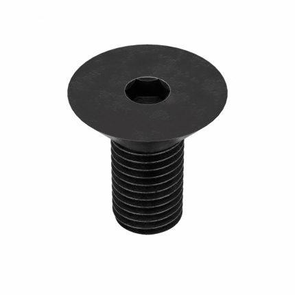 Socket Flat Head Screw: 5/16"-24 Thread Size, 1/2 in Lg, Flat, Black Oxide, Steel, 100 PK