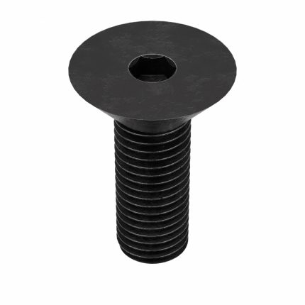 Socket Flat Head Screw: 5/16"-24 Thread Size, 3/4 in Lg, Flat, Black Oxide, Steel, 100 PK