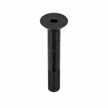 Socket Flat Head Screw: 5/16"-24 Thread Size, 2 in Lg, Flat, Black Oxide, Steel, 50 PK