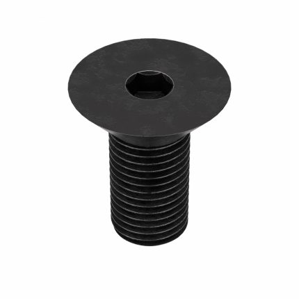 Socket Flat Head Screw: 7/16"-20 Thread Size, 3/4 in Lg, Flat, Black Oxide, Steel, 25 PK