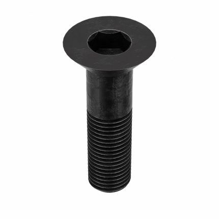 Socket Flat Head Screw: 7/16"-20 Thread Size, 1 1/2 in Lg, Flat, Black Oxide, Steel, 25 PK