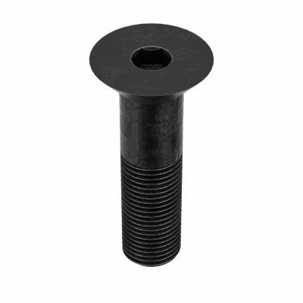 Socket Flat Head Screw: 1/2"-20 Thread Size, 1 3/4 in Lg, Flat, Black Oxide, Steel, 10 PK