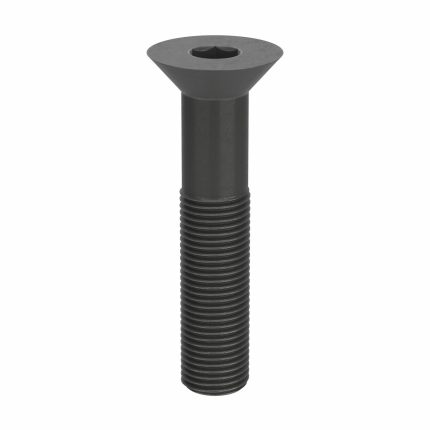 Socket Flat Head Screw: 1/2"-20 Thread Size, 2 1/2 in Lg, Flat, Black Oxide, Steel, 10 PK