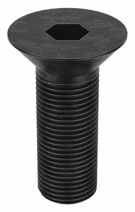 Socket Flat Head Screw: 5/8"-18 Thread Size, 1 1/2 in Lg, Flat, Black Oxide, Steel, 10 PK