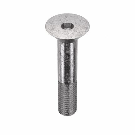 Socket Flat Head Screw: 1/4"-28 Thread Size, 1 1/4 in Lg, Flat, Plain, Stainless Steel, 18-8, 100 PK