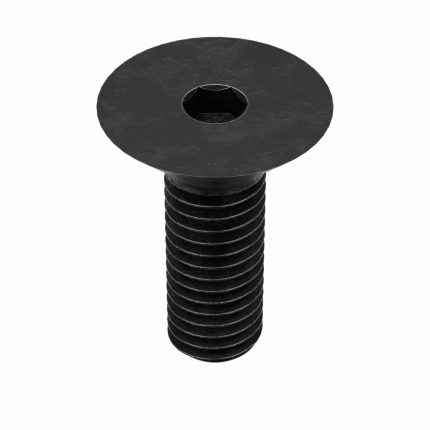 Socket Flat Head Screw: M8-1.25 Thread Size, 20 mm Lg, Flat, Black Oxide, Steel, Class 10.9, 100 PK