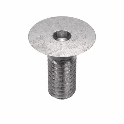 Socket Flat Head Screw: M4-0.7 Thread Size, 8 mm Lg, Flat, Plain, Stainless Steel, 18-8, 50 PK