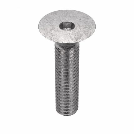Socket Flat Head Screw: M4-0.7 Thread Size, 16 mm Lg, Flat, Plain, Stainless Steel, 18-8, 50 PK