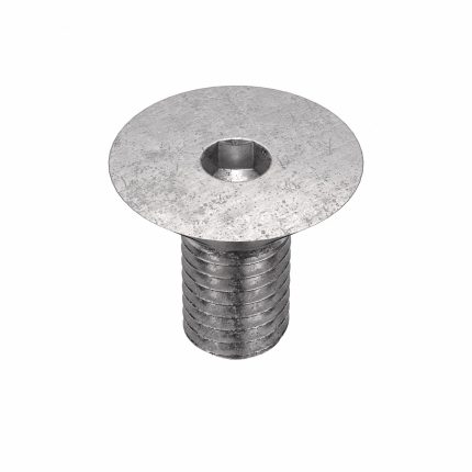 Socket Flat Head Screw: M8-1.25 Thread Size, 12 mm Lg, Flat, Plain, Stainless Steel, 18-8, 50 PK